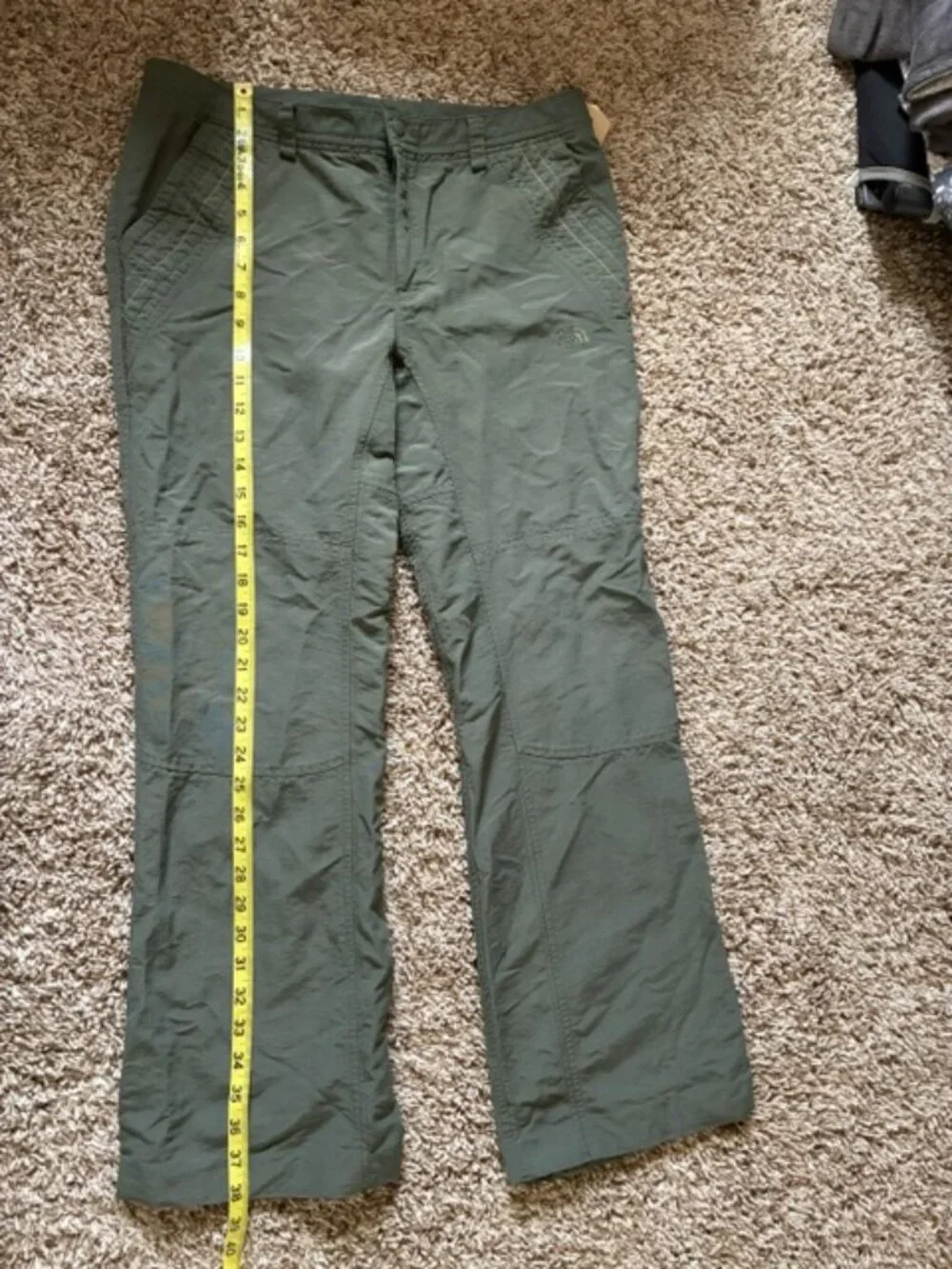 North Face women's nylon pants, size 12, good condition